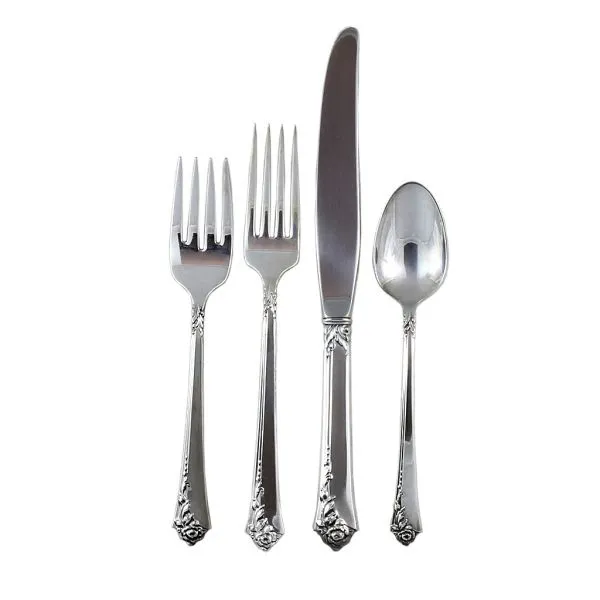 Damask rose sterling sale silver flatware